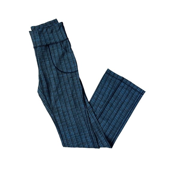 LULULEMON Blue Black Patterned Straight Leg Pants Size 8 - Picture 4 of 8